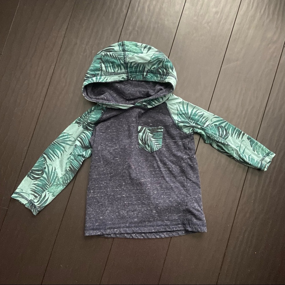 L.O.G.G. Label of graded goods palm tree print light hooded sweatshirt 18-24M